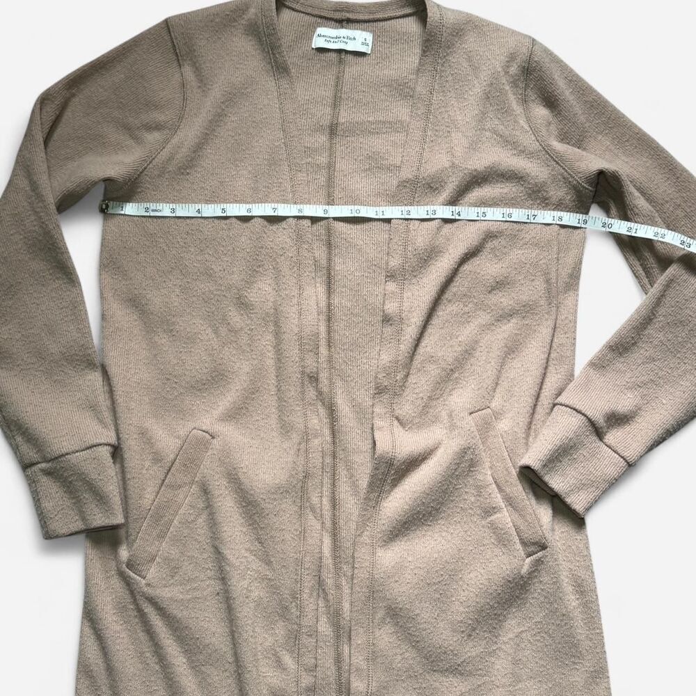 Abercrombie & Fitch Long Tan Soft Cardigan (Size Small) - Picture 3 of 5